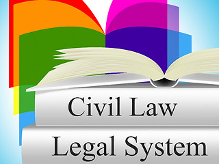 Image showing Civil Law Indicates Judiciary Juridical And Court