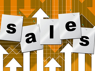 Image showing Selling Sales Shows Business Graph And Market