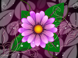 Image showing Floral Background Indicates Template Florist And Petal