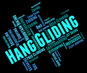Image showing Hang Gliding Represents Hanggliders Glide And Glider