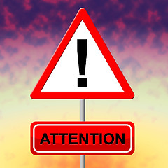 Image showing Attention Alert Means Observation Warning And Safety