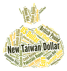 Image showing New Taiwan Dollar Shows Exchange Rate And Dollars