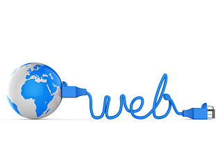 Image showing Worldwide Web Represents Globe Searching And Net