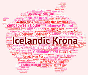 Image showing Icelandic Krona Means Exchange Rate And Broker