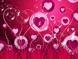 Image showing Background Landscape Shows Valentine Day And Affection