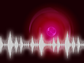 Image showing Sound Wave Background Means Audio Frequency Or Analyzer\r