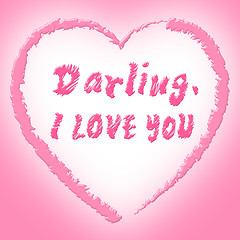 Image showing I Love You Represents Darling Passion And Devotion