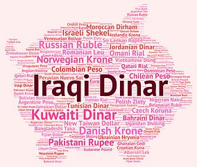 Image showing Iraqi Dinar Shows Foreign Currency And Coin