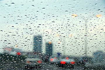 Image showing Traffic rainy day