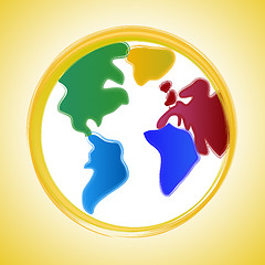 Image showing Globe Background Indicates Earth Backdrop And Worldly