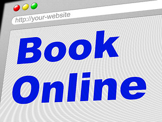 Image showing Book Online Means World Wide Web And Searching