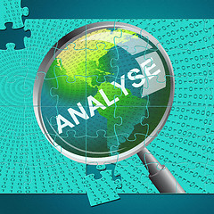 Image showing Analyse Magnifier Indicates Data Analytics And Analysis