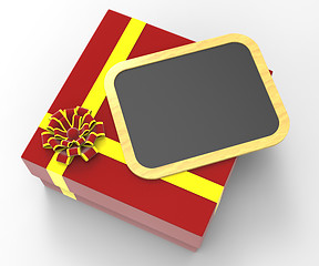 Image showing Gift Tag Indicates Blank Space And Copy-Space