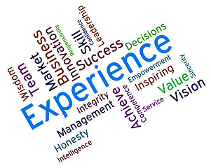 Image showing Experience Words Shows Competency Proficient And Professionally
