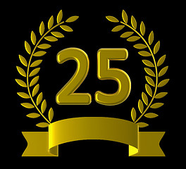 Image showing Twenty Five Shows Happy Anniversary And Anniversaries