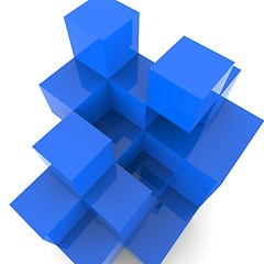 Image showing Blocks Design Shows Building Activity And Abstract