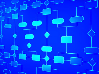 Image showing Flow Diagram Indicates Flowchart Schematic And Structure