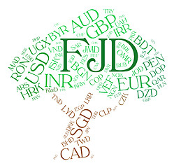 Image showing Fjd Currency Represents Foreign Exchange And Broker