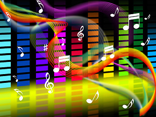 Image showing Music Background Shows Tune Jazz Or Classical\r