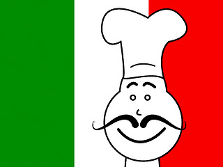 Image showing Italy Chef Represents Cooking In Kitchen And Chefs