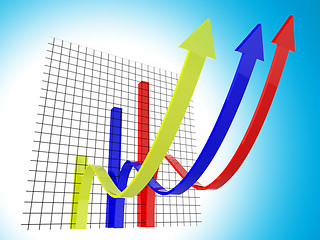 Image showing Business Graph Means Trend Statistics And Forecast