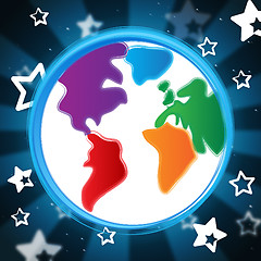 Image showing Background Globe Indicates Globalisation Backdrop And Abstract