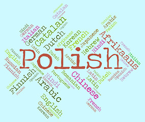 Image showing Polish Language Shows Vocabulary Word And Lingo