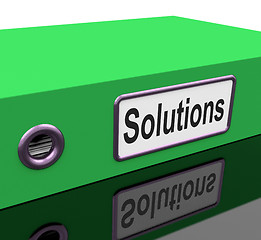 Image showing Solutions Solution Indicates Goal Resolution And Resolve