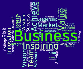 Image showing Business Words Represents E-Commerce Wordcloud And Businesses