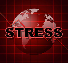 Image showing Stress Graph Represents Profit Pressure And Stressing