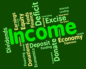 Image showing Income Word Means Text Salary And Revenues