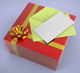 Image showing Gift Tag Means Empty Space And Celebrate