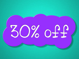 Image showing Thirty Percent Off Represents Promo Merchandise And Promotion