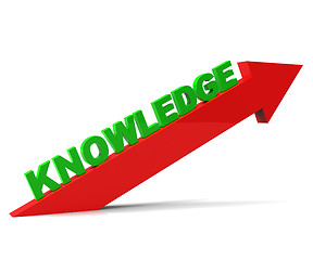 Image showing Increase Knowledge Represents Growing Education And Arrow