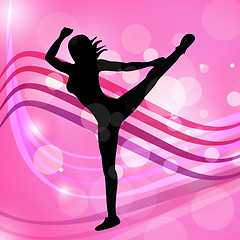 Image showing Yoga Dancing Represents Meditated Disco And Posing
