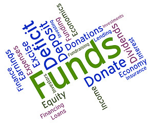 Image showing Funds Word Represents Shares Text And Financial