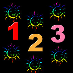 Image showing Counting Kids Represents One Two Three And Counter