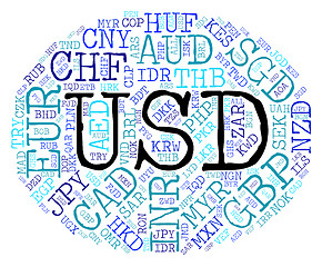 Image showing Usd Currency Indicates United States Dollar And American