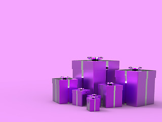 Image showing Copyspace Birthday Indicates Gift Box And Blank