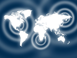 Image showing Background Blue Represents World Backgrounds And Globalisation