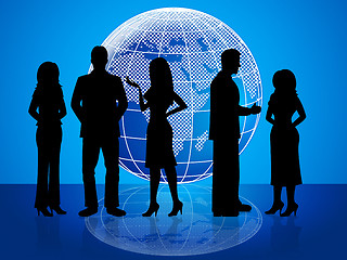 Image showing Business People Means Globally Businesswoman And Colleagues