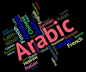 Image showing Arabic Language Means Translate Lingo And Word