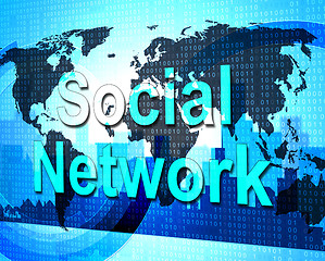 Image showing Social Network Means Connecting People And Forums