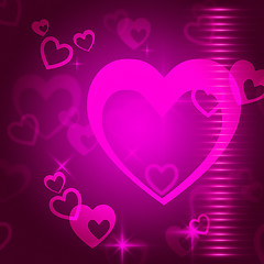 Image showing Hearts Background Means Love  Passion And Romanticism\r