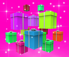 Image showing Giftboxes Celebration Represents Parties Party And Package