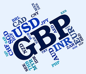 Image showing Gbp Currency Shows Great British Pound And Banknotes