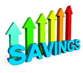 Image showing Savings Increasing Indicates Financial Report And Advance