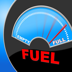 Image showing Fuel Full Shows Energy Gauge And Power
