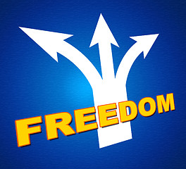 Image showing Freedom Arrows Indicates Break Out And Escape