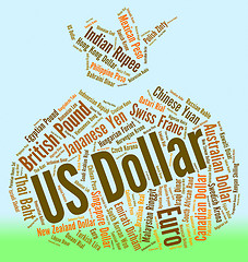 Image showing Us Dollar Shows Forex Trading And America